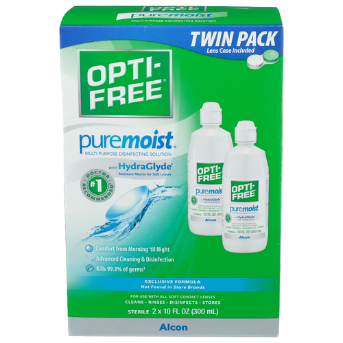 Opti-Free Puremoist With Hydraglyde - 10 Fluid Ounce - 2 Count