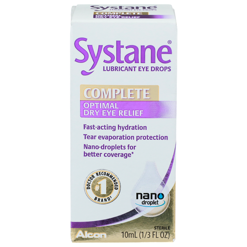 Systane Lubricant Eye Drops Complete Optimal Dry Relief - 0.33 Fluid Ounce