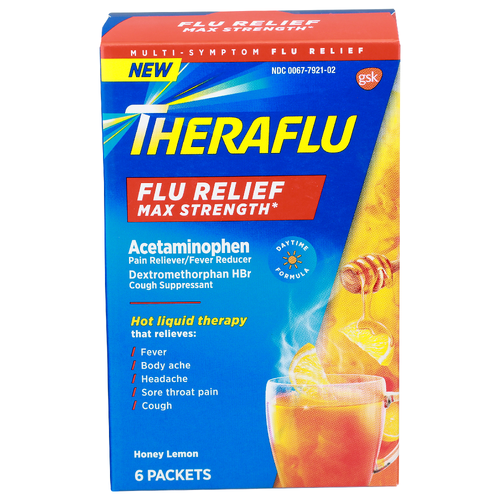 Theraflu Honey Lemon Acetaminophen - 6 Count