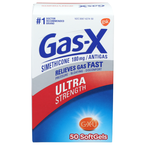 Gas-X Ultra Strength Simethicone Antigas - 50 Count