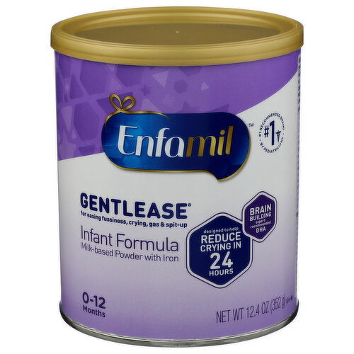 Enfamil Infant Formula, Milk-Based Powder With Iron Gentlease - 12.4 Ounce