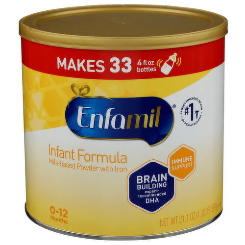 Enfamil Infant Formula, Milk-Based Powder With Iron - 21.1 Ounce