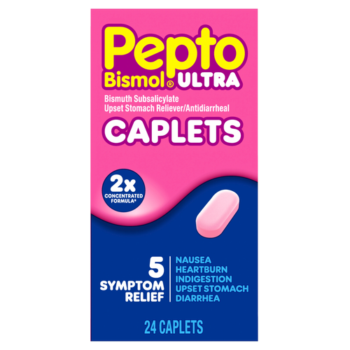 Pepto Bismol 5 Symptom Fast Relief Caplets - 24 Count