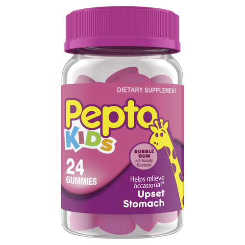 Pepto Kids Gummies For Occasional Upset Stomach Relief - 24 Count