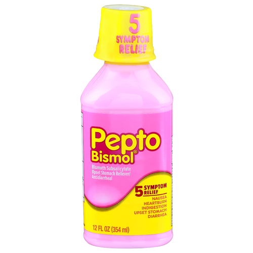 Pepto Bismol Bismuth Subsalicylate Upset Stomach Reliever Antidiarrheal - 12 Fluid Ounce