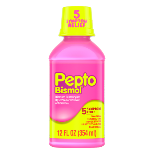 Pepto Bismol Bismuth Subsalicylate Upset Stomach Reliever Antidiarrheal - 12 Fluid Ounce Image 1 of 4