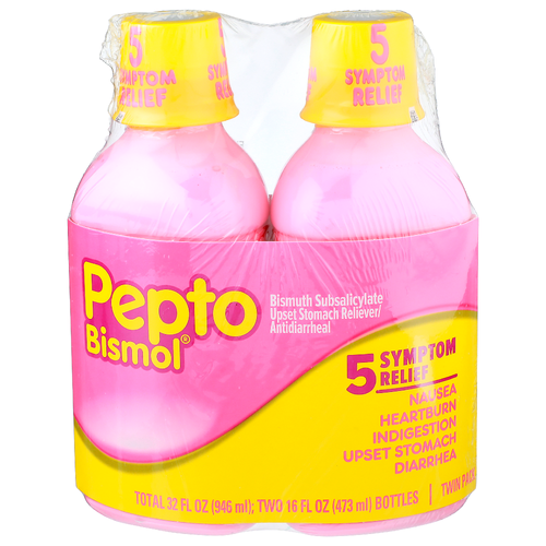 Pepto Bismol Bismuth Subsalicylate Upset Stomach Relieverantidiarrheal - 16 Fluid Ounce - 2 Count