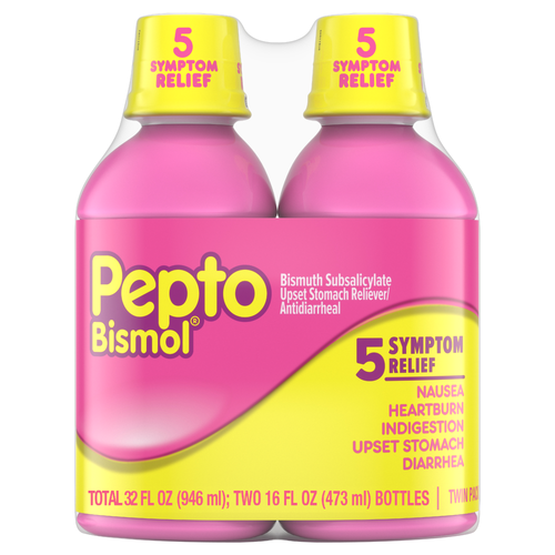 Pepto Bismol Bismuth Subsalicylate Original Liquid 5 Symptom Relief - 32 Ounce