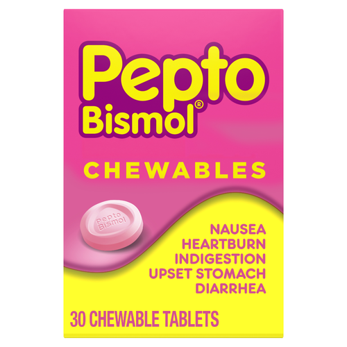 Pepto Bismol Upset Stomach Reliever Antidiarrheal - 30 Count Image 1 of 4
