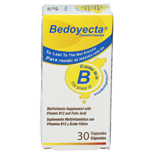 Bedoyecta Capsule Multivitamin Supplement With Vitamin B12 And Folic Acid - 30 Count