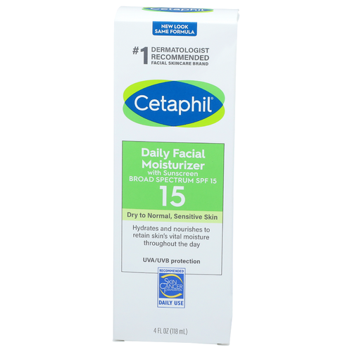 Cetaphil Broad Spectrum Spf 15 Daily Facial Moisturizer With Sunscreen - 4 Fluid Ounce