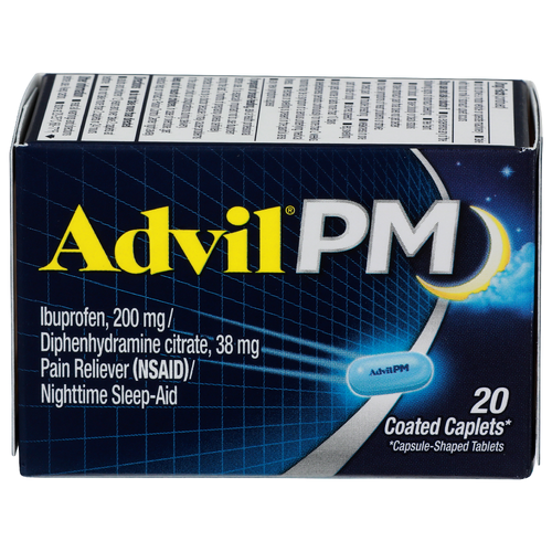 Advil Nighttime Sleep-Aid, 200 mg, Coated Caplets - 20 Each