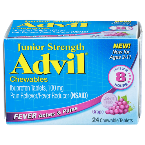 Advil Grape Chewables Junior Strength - 24 Count