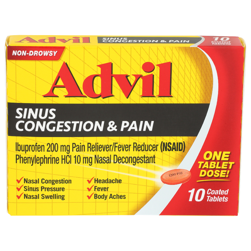 Advil Sinus Congestion & Pain - 10 Count