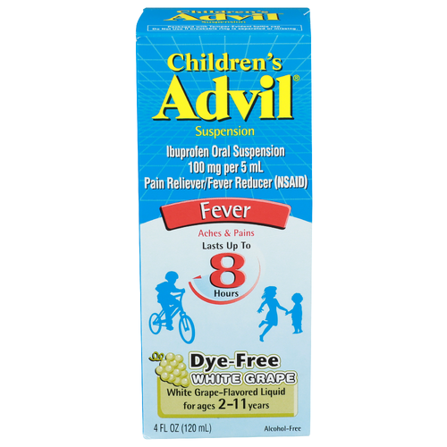 Children's Advil White Grape Pain Relieverfever Reducer Nsaid - 4 Fluid Ounce