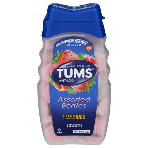 Tums Assorted Berries Antacid - 72 Count