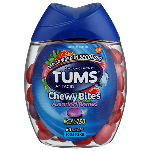 TUMS Chewy Bites Extra Strength 750mg - 60 Count Image 1 of 4