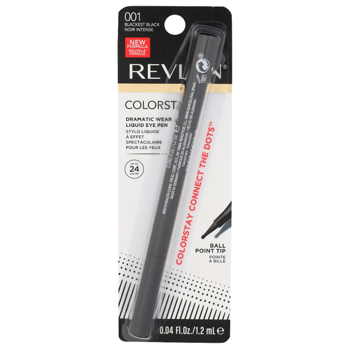 Revlon Colorstay 001 Blackest Black Dramatic Wear Liquid Eye Pen - 0.04 Fluid Ounce