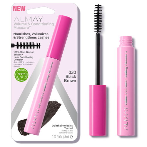 Almay Alm Volume & Conditioning Mascara Non-Waterproof 030 Black Brown - 0.24 Fluid Ounce