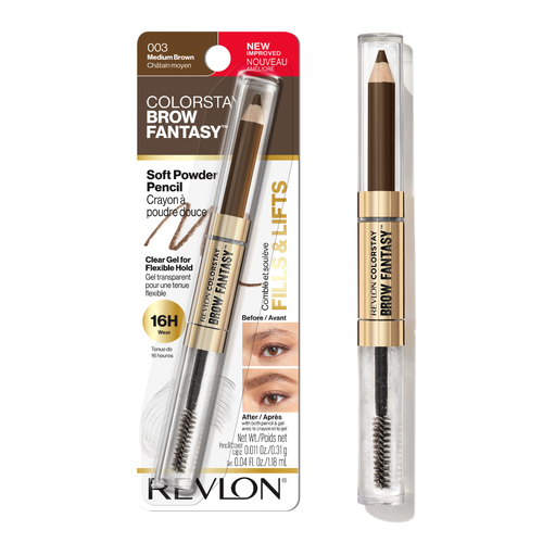 Revlon Rv Colorstay Brow Fantasy™ Pencil & Gel Medium Brown - 0.11 Ounce
