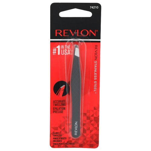 Revlon Stainless Steel Slant Tweezer - 1 Each