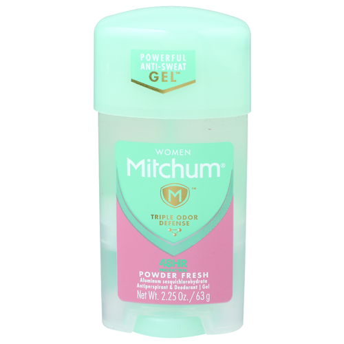 Mitchum Powder Fresh Triple Odor Defense Aluminum Sesquichlorohydrate Antiperspirant & Deodorant__gel - 2.25 Ounce