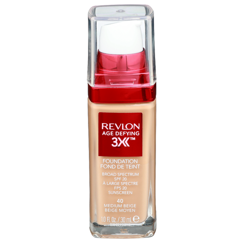 REVLON 40 Medium Beige Age Defying 3x Foundation - 1 Fluid Ounce