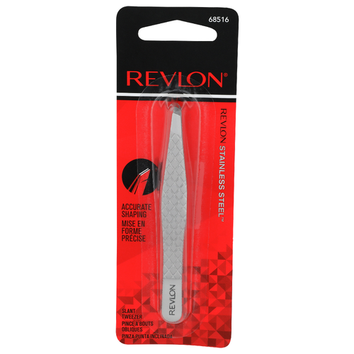 Revlon Stainless Steel Slant Tweezer - 1 Each