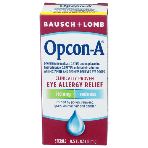 Opcon-A Antihistamine And Redness Reliever Eye Drops - 0.5 Fluid Ounce