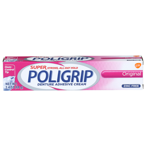 Poligrip Original Denture Adhesive Cream - 2.4 Ounce