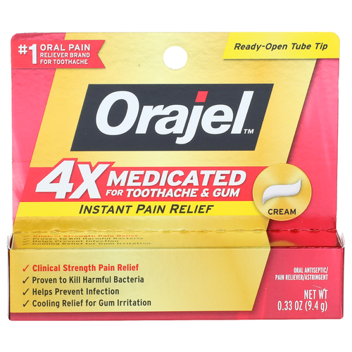 Orajel Cream Instant Pain Relief - 0.33 Ounce