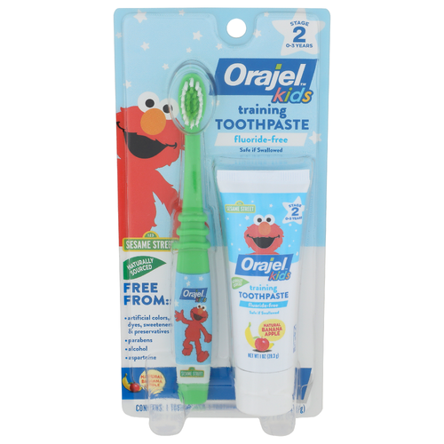 Orajel Kids Natural Banana & Apple Stage 2 0-3 Years Training Toothpaste - 1 Ounce