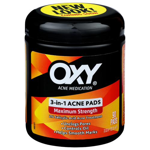 Oxy Acne Medication 3-In-1 Pads - 90 Count