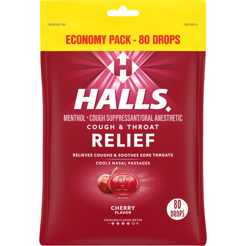 HALLS Relief Cherry Cough Drops - 8.75 Ounce