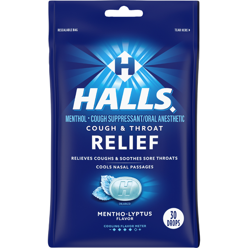 HALLS Relief Mentho Lyptus Lyptus Cough Drops - 3.28 Ounce