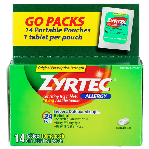 Zyrtec Allergy Indoor & Outdoor Allergies - 14 Count