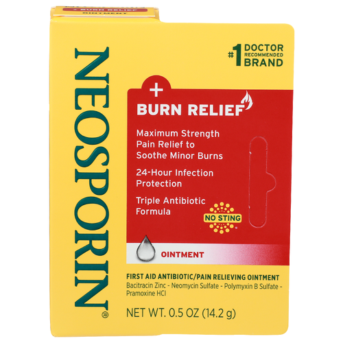 Neosporin Burn Relief First Aid Antibioticpain Relieving Ointment - 0.5 Ounce