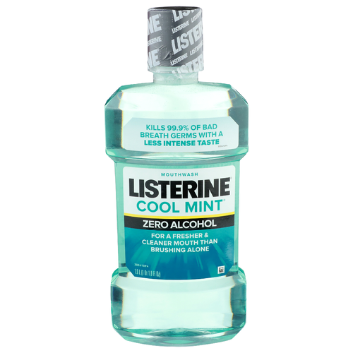 Listerine Cool Mint Zero Alcohol Mouthwash - 1 Liter