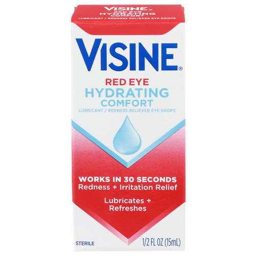 Visine Red Eye Lubricant Redness Reliever Drops - 0.5 Fluid Ounce
