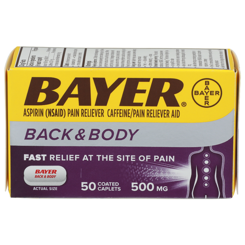 Bayer Aspirin Nsaid Pain Reliever Caffeinepain Aid - 50 Count