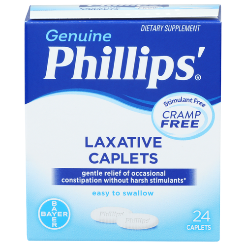 Genuine Phillips' Laxative Caplets - 24 Count