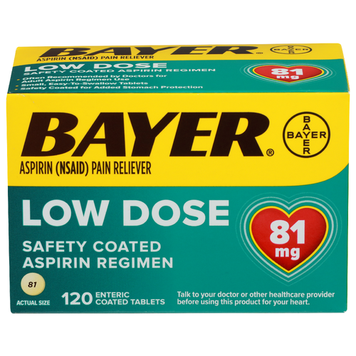 Bayer Aspirin Nsaid Pain Reliever - 120 Count