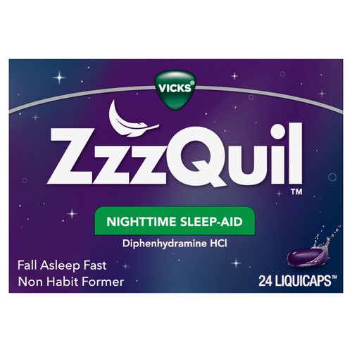 Vicks Zzzquil Nighttime Sleep-Aid - 24 Count Image 1 of 2