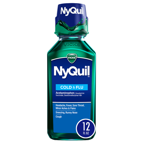 Vicks Nyquil Nighttime Relief Cold & Flu - 12 Fluid Ounce Image 1 of 4