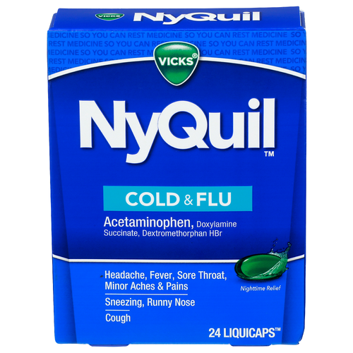 Vicks Nyquil Nighttime Relief Cold & Flu - 24 Count