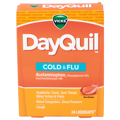 Vicks Cold & Flu Dayquil - 24 Count