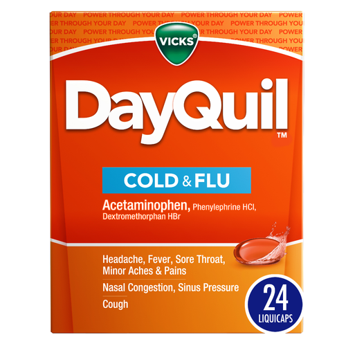 Vicks Cold & Flu Dayquil - 24 Count Image 1 of 4