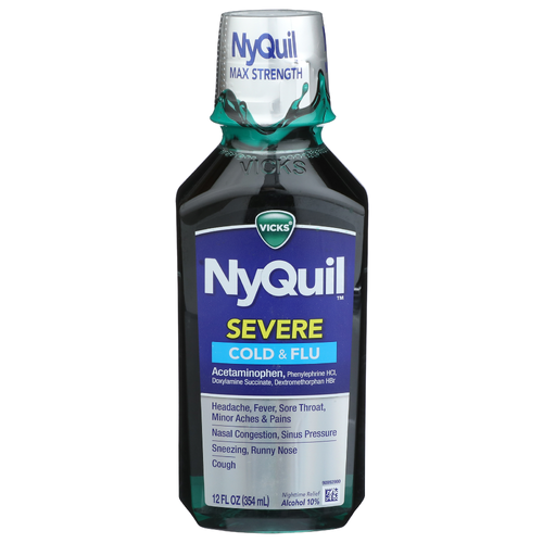 Vicks Nyquil Severe Cold & Flu - 12 Fluid Ounce
