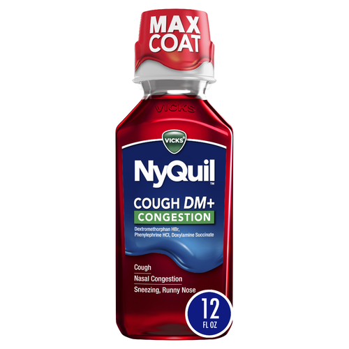 Vicks Nyquil Nighttime Relief Cough Dm+ Congestion - 8 Fluid Ounce Image 1 of 3