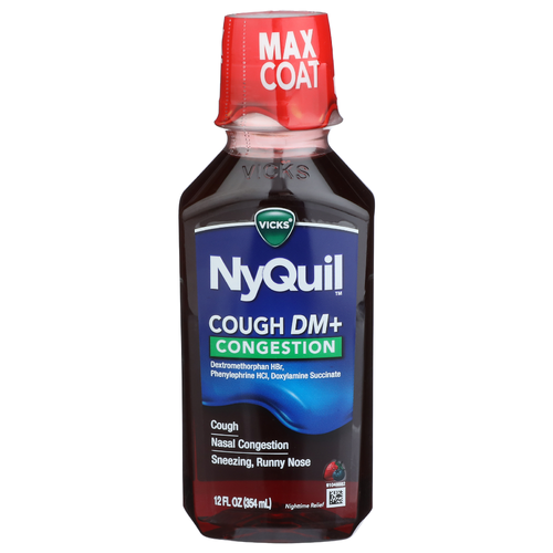 Vicks Nyquil Cough Dm + Congestion - 12 Fluid Ounce